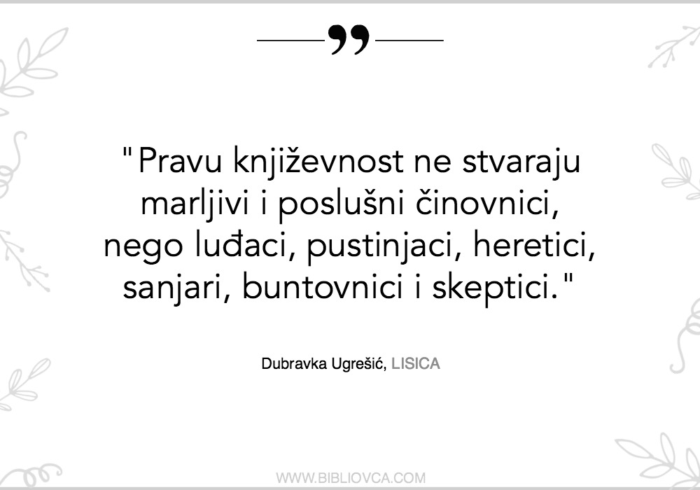 LISICA – Dubravka Ugrešić – Bibliovca